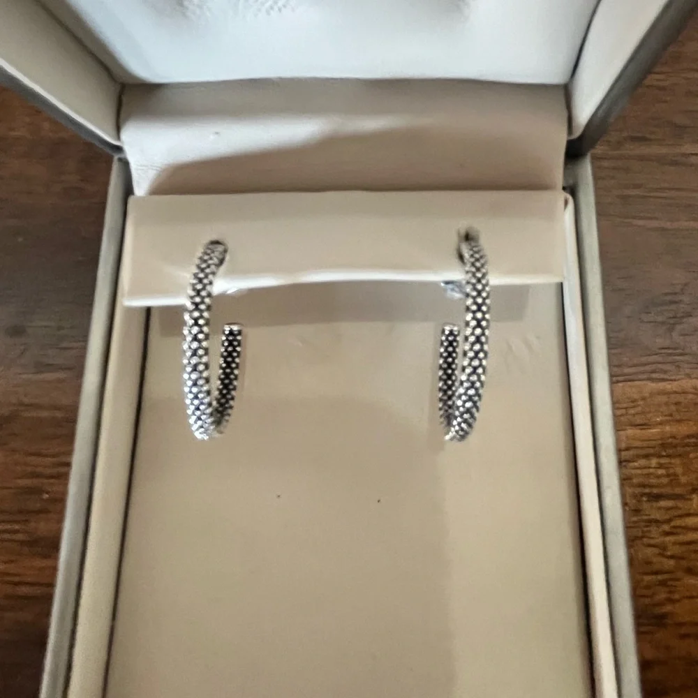 LAGOS Signature Caviar Beaded Hoop Earrings - Picture 2 of 8